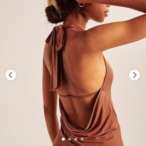 Abercrombie & Fitch Cowl Back Halter Mini Dress - size S